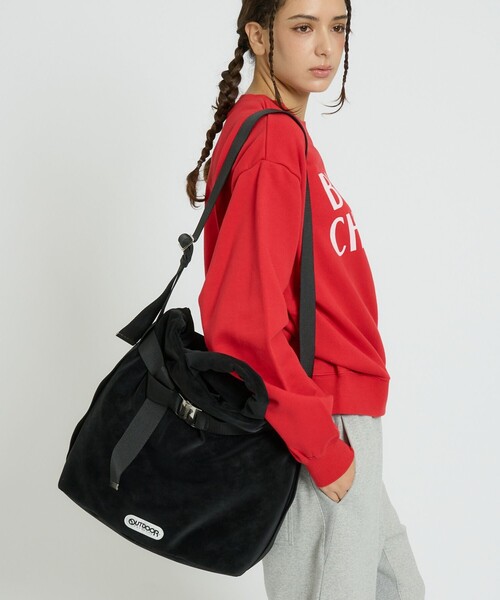 OUTDOOR PRODUCTS（アウトドアプロダクツ）の「【OUTDOOR PRODUCTS / アウトドアプロダクツ】2WAY巾着ベルトトートバッグ[M]/NUBUCK/トートバッグ（トートバッグ・レディース・ベージュ/グレー/ブラック・フリー）」の2枚目の写真