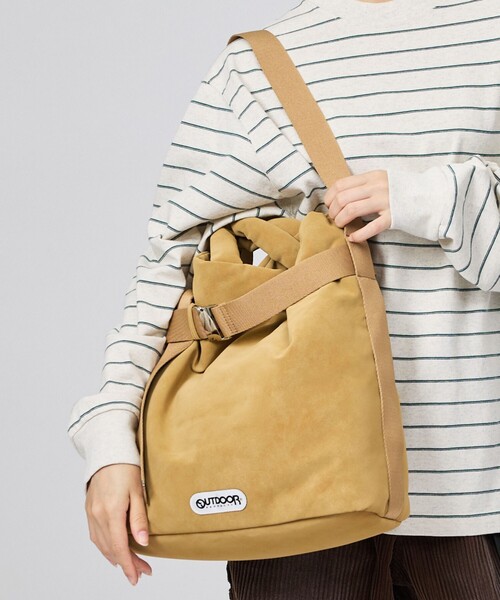 OUTDOOR PRODUCTS（アウトドアプロダクツ）の「【OUTDOOR PRODUCTS / アウトドアプロダクツ】2WAY巾着ベルトトートバッグ[M]/NUBUCK/トートバッグ（トートバッグ・レディース・ベージュ/グレー/ブラック・フリー）」の12枚目の写真