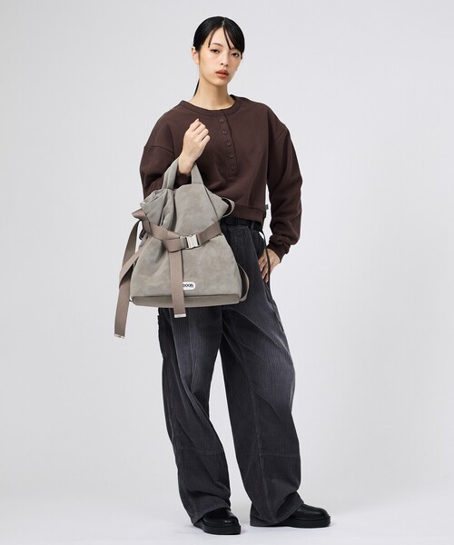 OUTDOOR PRODUCTS（アウトドアプロダクツ）の「【OUTDOOR PRODUCTS / アウトドアプロダクツ】2WAY巾着ベルトトートバッグ[M]/NUBUCK/トートバッグ（トートバッグ・レディース・ベージュ/グレー/ブラック・フリー）」の15枚目の写真