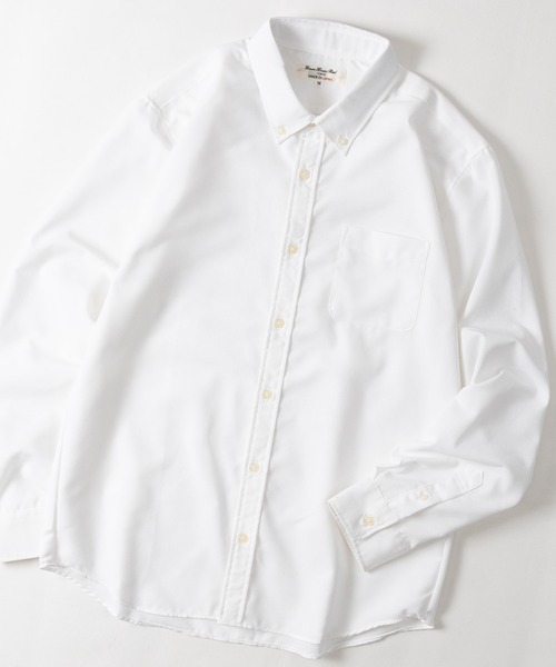 【a】made in JAPAN　多機能オックス〔Recottia〕 ボタンダウン長袖シャツ 吸水速乾/イージーケア/UVカット/アンチピリング
