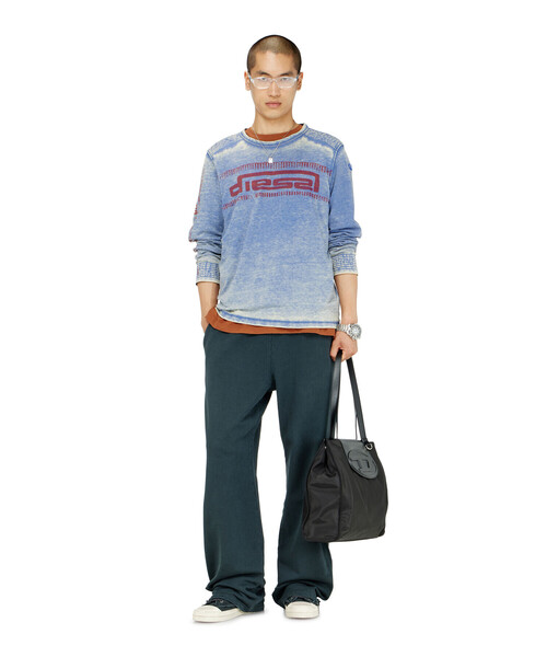 DIESEL（ディーゼル）の「メンズ スウェットパンツ P-MARTAINS-CRYSTALS（スウェットパンツ・メンズ・ブラック/オフホワイト・LARGE/MEDIUM/SMALL）」の7枚目の写真