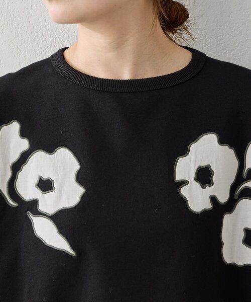 GALLARDAGALANTE（ガリャルダガランテ）の「【Dhritië】パッチワーク刺繍スウェット（Tシャツ/カットソー・レディース・ブラック/グリーン・FREE）」の8枚目の写真