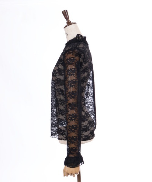 axes femme(アクシーズファム)の「ローズ総レースシアーインナー(Tシャツ/カットソー・レディース・ホワイト/ブラック・FREE)」の14枚目の写真