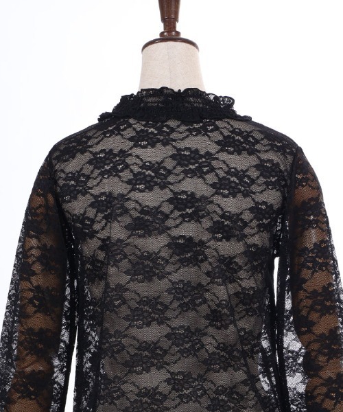 axes femme(アクシーズファム)の「ローズ総レースシアーインナー(Tシャツ/カットソー・レディース・ホワイト/ブラック・FREE)」の18枚目の写真