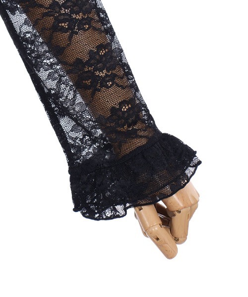 axes femme(アクシーズファム)の「ローズ総レースシアーインナー(Tシャツ/カットソー・レディース・ホワイト/ブラック・FREE)」の19枚目の写真