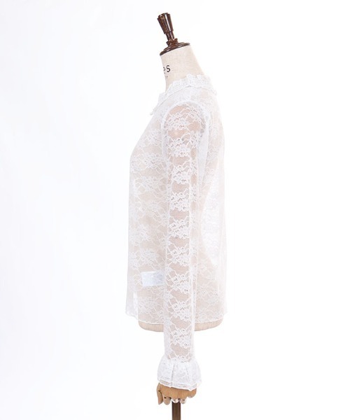 axes femme(アクシーズファム)の「ローズ総レースシアーインナー(Tシャツ/カットソー・レディース・ホワイト/ブラック・FREE)」の22枚目の写真