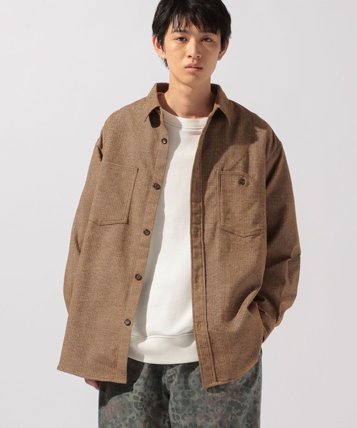 niko and...(ニコアンド)の「ストライプモールワークシャツ(シャツ/ブラウス・メンズ・ネイビー/ブラウン/キャメル・LARGE/MEDIUM)」の3枚目の写真