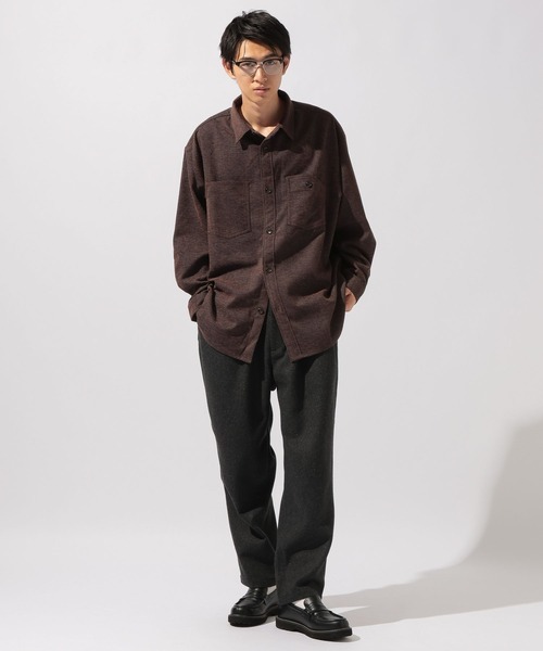 niko and...(ニコアンド)の「ストライプモールワークシャツ(シャツ/ブラウス・メンズ・ネイビー/ブラウン/キャメル・LARGE/MEDIUM)」の4枚目の写真