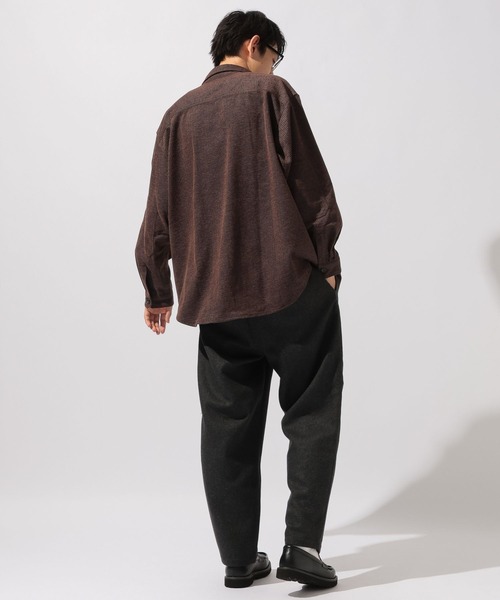 niko and...(ニコアンド)の「ストライプモールワークシャツ(シャツ/ブラウス・メンズ・ネイビー/ブラウン/キャメル・LARGE/MEDIUM)」の5枚目の写真