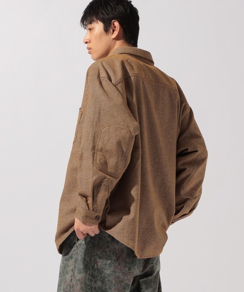 niko and...(ニコアンド)の「ストライプモールワークシャツ(シャツ/ブラウス・メンズ・ネイビー/ブラウン/キャメル・LARGE/MEDIUM)」の11枚目の写真