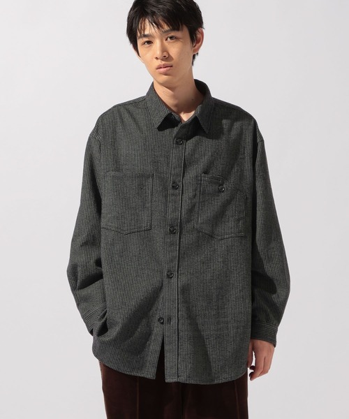 niko and...(ニコアンド)の「ストライプモールワークシャツ(シャツ/ブラウス・メンズ・ネイビー/ブラウン/キャメル・LARGE/MEDIUM)」の14枚目の写真