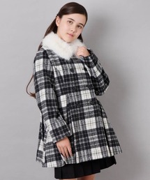 a.v.v（アーヴェヴェ）の「[130-160]【手洗い可】ウールライクコート（ステンカラーコート）」