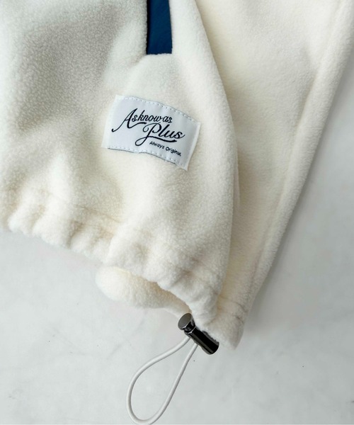 AS KNOW AS plus(アズノゥアズプラス)の「☆ドロスト付き 配色フリースアノラック【UNISEX ITEM】(その他アウター・レディース・グレー/ブラウン/ネイビー/アイボリー・FREE)」の15枚目の写真