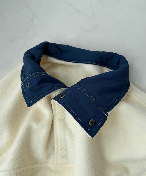 AS KNOW AS plus(アズノゥアズプラス)の「☆ドロスト付き 配色フリースアノラック【UNISEX ITEM】(その他アウター・レディース・グレー/ブラウン/ネイビー/アイボリー・FREE)」の17枚目の写真