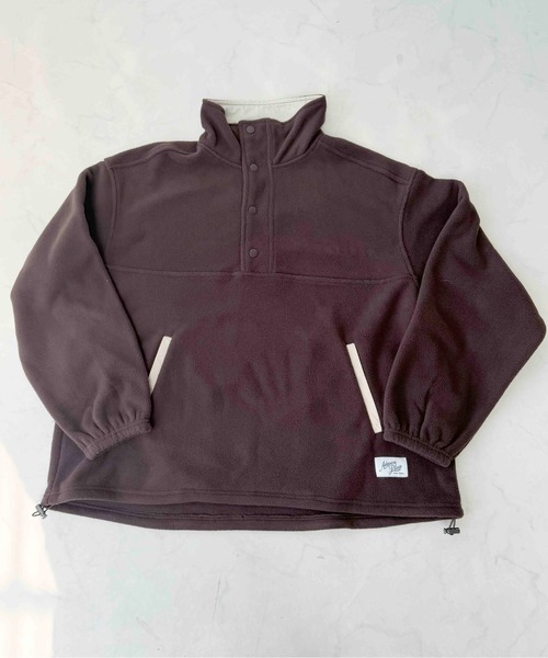 AS KNOW AS plus(アズノゥアズプラス)の「☆ドロスト付き 配色フリースアノラック【UNISEX ITEM】(その他アウター・レディース・グレー/ブラウン/ネイビー/アイボリー・FREE)」の14枚目の写真