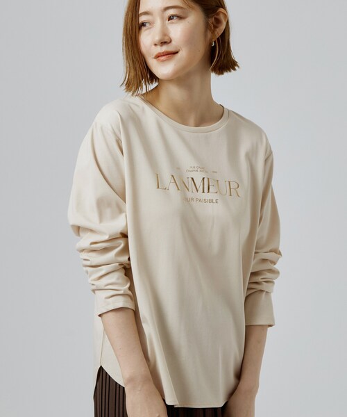 grove(グローブ)の「【1枚着でも重ね着でも〇】大人カジュアル プリントアソートロンT(Tシャツ/カットソー・レディース・オフホワイト/ライトベージュ/ホワイト系6/グレー系その他4・02/03)」の4枚目の写真