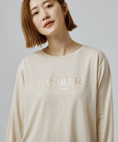 grove(グローブ)の「【1枚着でも重ね着でも〇】大人カジュアル プリントアソートロンT(Tシャツ/カットソー・レディース・オフホワイト/ライトベージュ/ホワイト系6/グレー系その他4・02/03)」の9枚目の写真