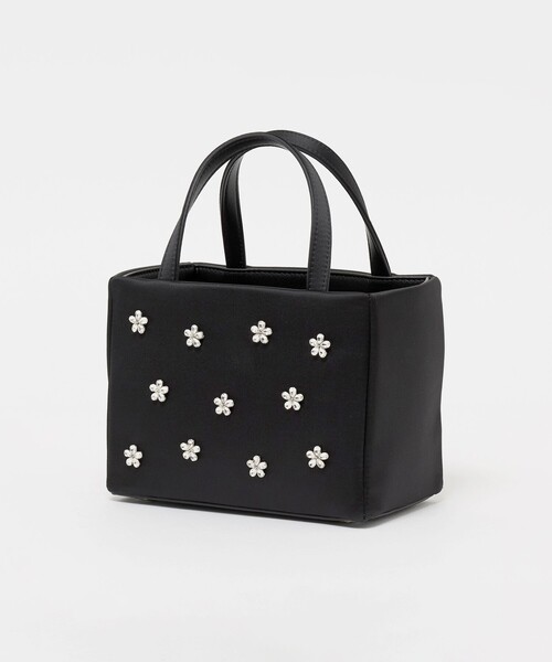 UNITED ARROWS(ユナイテッドアローズ)の「ビジュー キューブ ミニトートバッグ(トートバッグ・レディース・ブラック/ライトブルー・FREE)」の6枚目の写真