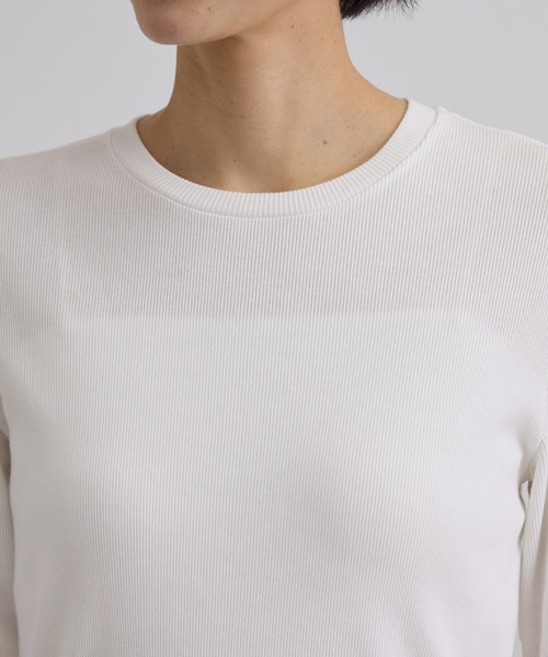 SALON adam et rope'(サロン アダム エ ロペ)の「カフフレアミスティチュールロンT(Tシャツ/カットソー・レディース・ブラック/オフホワイト・FREE)」の21枚目の写真