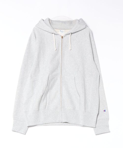 Champion(チャンピオン)の「【CHAMPION/チャンピオン】【コットン素材はアメリカ綿100%】REVERSE WEAVE リバースウィーブ 裏起毛ジップフーデッドスウェットシャツ フルジップパーカー フーディ C3-Y134 サステナブルコットン エクスパンションガゼット タフ ネームタグ ユニセックス(パーカー・メンズ・グレー/オフホワイト/ダークネイビー/ブラック・XX-LARGE/MEDIUM/LARGE)」の3枚目の写真