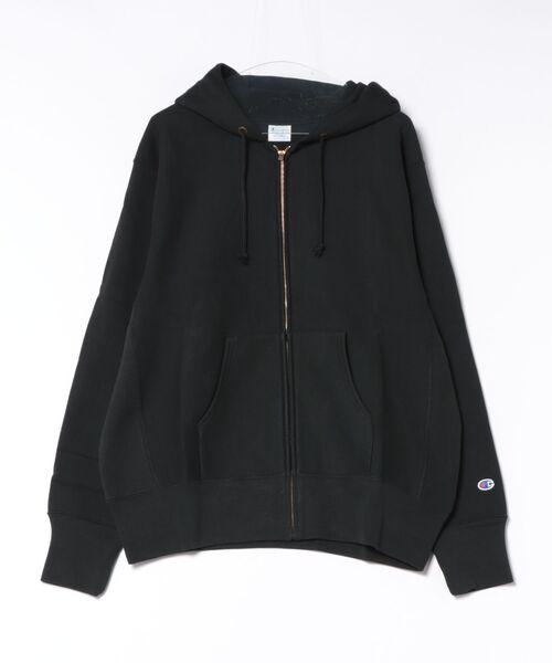 Champion(チャンピオン)の「【CHAMPION/チャンピオン】【コットン素材はアメリカ綿100%】REVERSE WEAVE リバースウィーブ 裏起毛ジップフーデッドスウェットシャツ フルジップパーカー フーディ C3-Y134 サステナブルコットン エクスパンションガゼット タフ ネームタグ ユニセックス(パーカー・メンズ・グレー/オフホワイト/ダークネイビー/ブラック・XX-LARGE/MEDIUM/LARGE)」の2枚目の写真