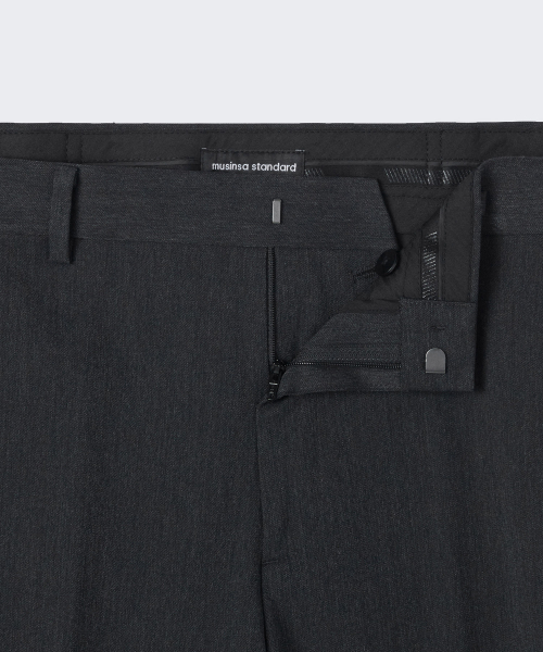 MUSINSA STANDARD（ムシンサスタンダード）の「ニューワイドヒドゥンバンディングスラックス[チャコールグレー]（スラックス・メンズ・その他・38/36/34/32/30/31/33/28/29）」の6枚目の写真
