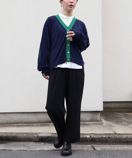 etre relie(エトレリー)の「ラインゴムワイドパンツ(その他パンツ・レディース・ブラック/チャコールグレー/ダークベージュ・SMALL/MEDIUM)」の12枚目の写真