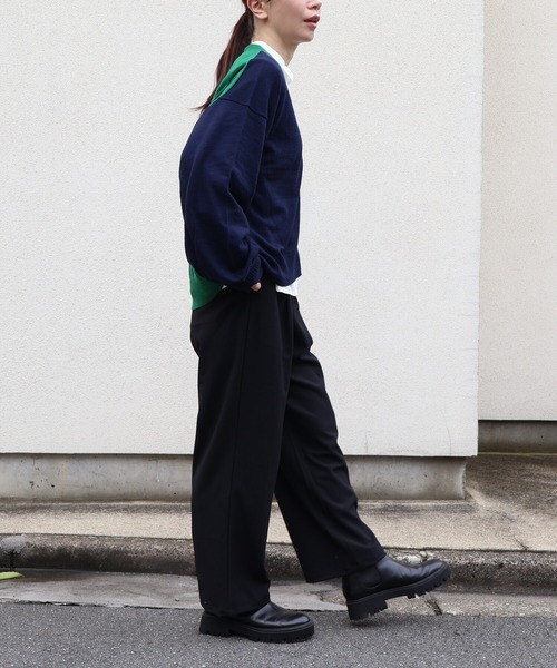 etre relie(エトレリー)の「ラインゴムワイドパンツ(その他パンツ・レディース・ブラック/チャコールグレー/ダークベージュ・SMALL/MEDIUM)」の13枚目の写真