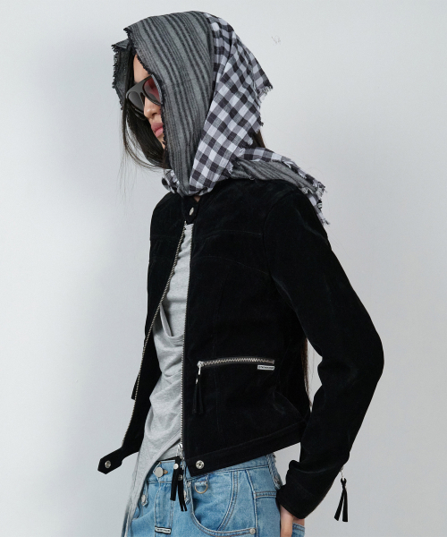 THEVINYLHOUSE（ザバイニルハウス）の「NON COLLAR SUEDE JACKET(W) BLACK（その他アウター・レディース・その他・SMALL/MEDIUM）」の2枚目の写真