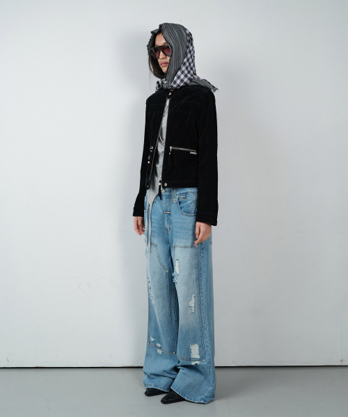 THEVINYLHOUSE（ザバイニルハウス）の「NON COLLAR SUEDE JACKET(W) BLACK（その他アウター・レディース・その他・SMALL/MEDIUM）」の4枚目の写真