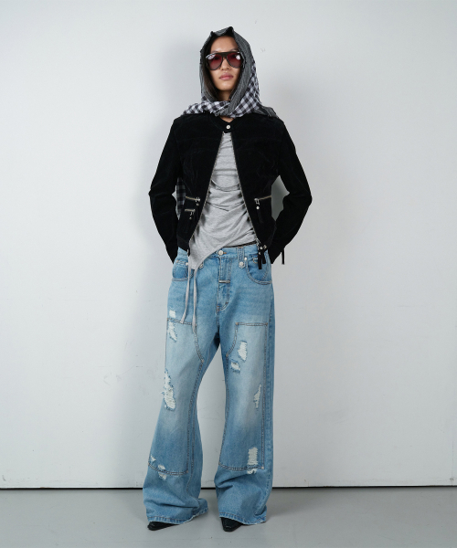THEVINYLHOUSE（ザバイニルハウス）の「NON COLLAR SUEDE JACKET(W) BLACK（その他アウター・レディース・その他・SMALL/MEDIUM）」の5枚目の写真
