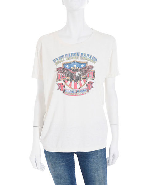 Ungrid（アングリッド）の「【Casual】EAGLEﾌﾟﾘﾝﾄTｼｬﾂ（Tシャツ/カットソー・レディース・ブラック/オフホワイト・FREE）」の3枚目の写真