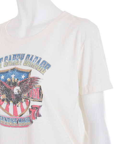 Ungrid（アングリッド）の「【Casual】EAGLEﾌﾟﾘﾝﾄTｼｬﾂ（Tシャツ/カットソー・レディース・ブラック/オフホワイト・FREE）」の8枚目の写真