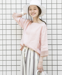 URBAN RESEARCH | UR 袖レースリネンブラウス(シャツ/ブラウス)