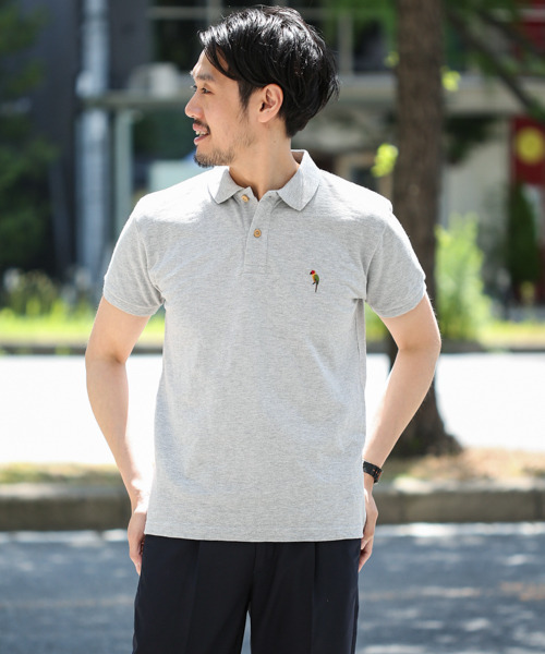URBAN RESEARCH DOORS MENS（アーバンリサーチ ドアーズ メンズ）の「DOORS 杢鹿の子Polo（ポロシャツ・メンズ・グレー/ブルー/グリーン/ライトグレー・40/38）」の2枚目の写真