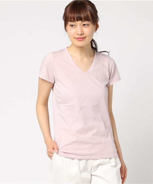JOURNAL STANDARD relume(ジャーナルスタンダード レリューム)の「36/-USA 天竺 VネックショートスリーブTシャツ#(Tシャツ/カットソー・レディース・ホワイト/ホワイト系その他/ブラック/チャコールグレー/バーガンディー/ライトグレー・FREE)」の6枚目の写真