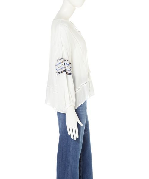 N.(N. Natural Beauty Basic)(エヌエヌナチュラルビューティーベーシック)の「【追加生産】エスニックエンブロイダリーブラウス(シャツ/ブラウス・レディース・ホワイト/ブラック・MEDIUM)」の16枚目の写真