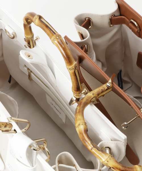 Banner Barrett(バナーバレット)の「【LE VERNIS】キャンパス×レザーBAG(トートバッグ・レディース・ブラック×ホワイト/キャメル/アイボリー/ブラック・FREE)」の13枚目の写真