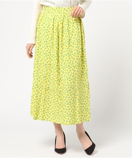 SLY(スライ)の「AVERY FLOWER LONG SK(スカート・レディース・ネイビー/イエロー/レッド・2/1)」の13枚目の写真