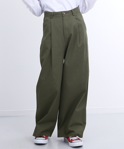 MERLOT(メルロー)の「チノワイドパンツ4927(チノパンツ・レディース・ベージュ/ネイビー/ブラック/カーキ/グリーン系その他/ベージュ系その他/グレー・FREE)」の6枚目の写真