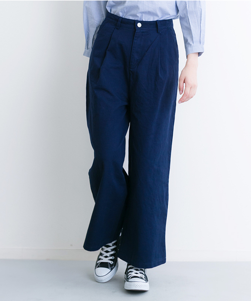 MERLOT(メルロー)の「チノワイドパンツ4927(チノパンツ・レディース・ベージュ/ネイビー/ブラック/カーキ/グリーン系その他/ベージュ系その他/グレー・FREE)」の7枚目の写真