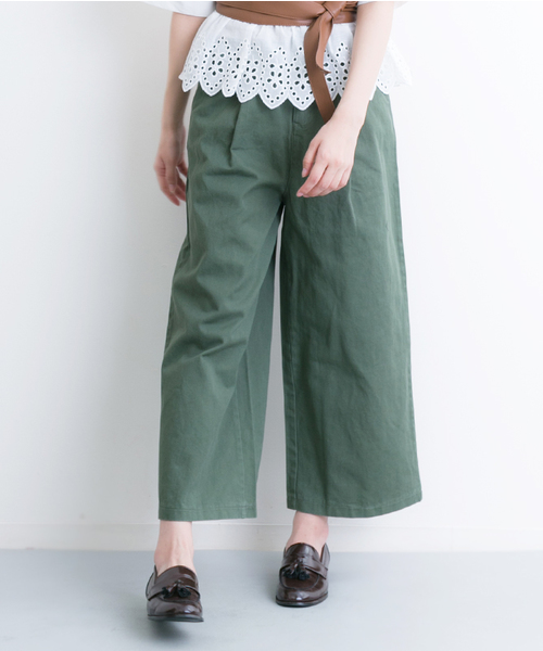 MERLOT(メルロー)の「チノワイドパンツ4927(チノパンツ・レディース・ベージュ/ネイビー/ブラック/カーキ/グリーン系その他/ベージュ系その他/グレー・FREE)」の5枚目の写真