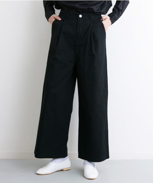 MERLOT(メルロー)の「チノワイドパンツ4927(チノパンツ・レディース・ベージュ/ネイビー/ブラック/カーキ/グリーン系その他/ベージュ系その他/グレー・FREE)」の2枚目の写真