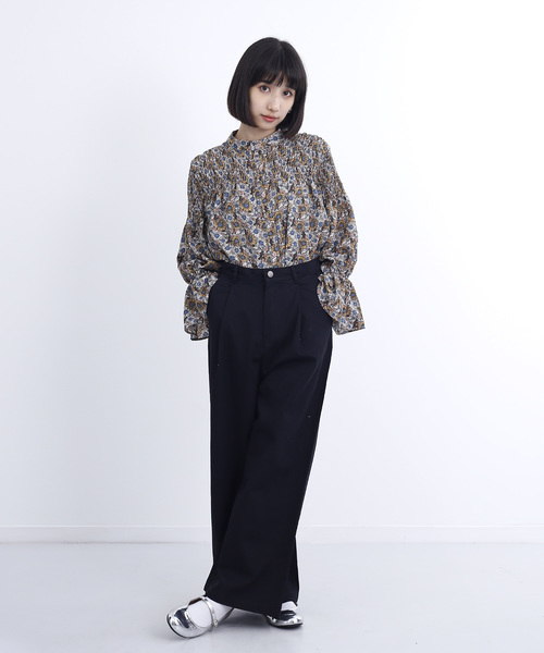 MERLOT(メルロー)の「チノワイドパンツ4927(チノパンツ・レディース・ベージュ/ネイビー/ブラック/カーキ/グリーン系その他/ベージュ系その他/グレー・FREE)」の9枚目の写真