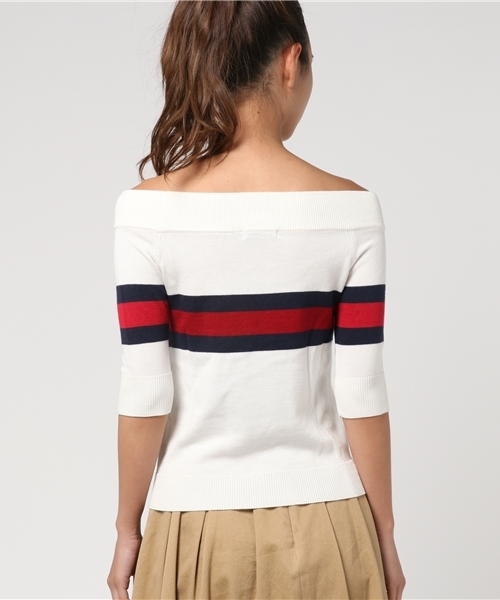 GUILD PRIME(ギルドプライム)の「☆『人は見た目が100パーセント』にて水川あさみさん着用☆【GUILD PRIME】WOMENS 2WAYオフショルダーニット(ニット/セーター・レディース・ホワイト/グリーン/その他・36/34)」の6枚目の写真