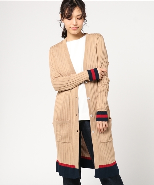 LOVELESS(ラブレス)の「【LOVELESS】WOMENS バイカラ―ロングカーディガン(カーディガン/ボレロ・レディース・グレー/ネイビー/ベージュ・36/34)」の16枚目の写真