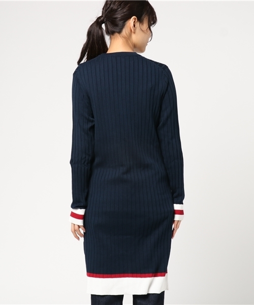 LOVELESS(ラブレス)の「【LOVELESS】WOMENS バイカラ―ロングカーディガン(カーディガン/ボレロ・レディース・グレー/ネイビー/ベージュ・36/34)」の6枚目の写真