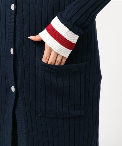 LOVELESS(ラブレス)の「【LOVELESS】WOMENS バイカラ―ロングカーディガン(カーディガン/ボレロ・レディース・グレー/ネイビー/ベージュ・36/34)」の8枚目の写真