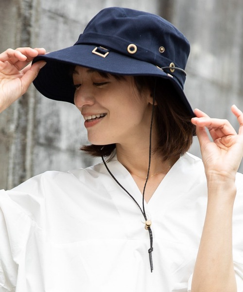 CABLOCAMURIE　（カブロカムリエ）の「CabloCamurie(カブロカムリエ) サファリハット（ハット・レディース・ブラック/ベージュ/ハウンドトゥース/キャメル/ネイビー/ライトグレー/カーキ/インディゴブルー・MEDIUM/LARGE）」の18枚目の写真