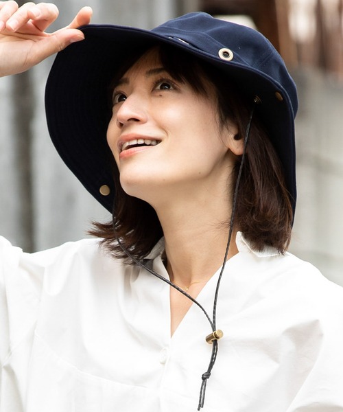 CABLOCAMURIE　（カブロカムリエ）の「CabloCamurie(カブロカムリエ) サファリハット（ハット・レディース・ブラック/ベージュ/ハウンドトゥース/キャメル/ネイビー/ライトグレー/カーキ/インディゴブルー・MEDIUM/LARGE）」の19枚目の写真